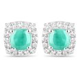 thumbnail image 4 of 3.52 Carat Genuine Emerald and White Topaz .925 Sterling Silver 3 Piece Jewelry Set (Ring, Earrings, and Pendant w/ Chain) QJ Model, 4 of 4