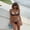 EM18537B1, variant on Contrast Trim Halter Tie Side Bikini Set, 2 Piece Reversible Printed Triangle Bathing Suit for Women, 3 Styles Available