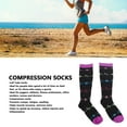 thumbnail image 3 of 1 Pair Compression Socks, For Athletes Nurses Increase Circulation Muscle Recovery Sports Compression Socks For Running Cycling, 3 of 8
