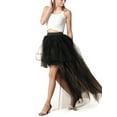 thumbnail image 6 of Liacowi Womens Mesh Layered Tulle Skirt Puff Lace Long Skirt Night Out Party Cocktail Outfits Streetwear, 6 of 9