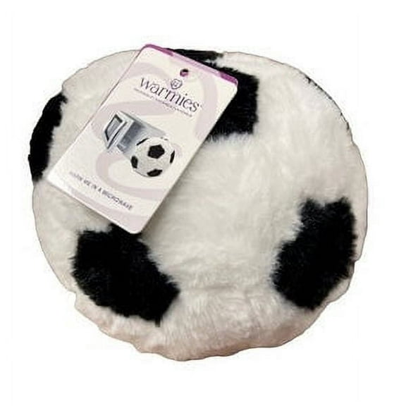 Warmies 9099006 Soccer Ball Stuffed Animals Plush Toy, Black & White