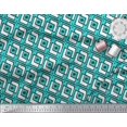 thumbnail image 2 of Soimoi Moss Georgette Fabric Square & Floral Block Decor Fabric Printed Yard 42 Inch Wide, 2 of 2