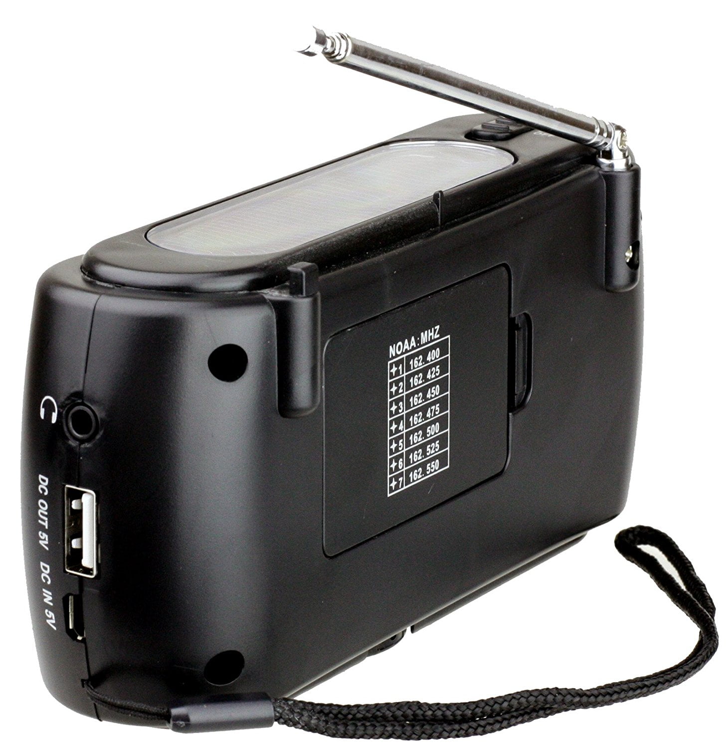 Kaito Solar Internal Speaker Portable Radio, Black, KA332W-BLK