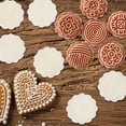 thumbnail image 3 of IFANLANDOR 1Set Reusable Beige ABS Moon Cake Press Mold with Embossed Pattern Stamps for Baking Cookies Pastries, 3 of 8