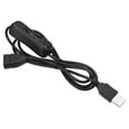thumbnail image 1 of Unique Bargains USB Extension Cable with ON/Off Switch Extension Power Cords Adapter with LED Indicator Black, 1 of 5