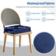 thumbnail image 5 of (Set of 2) Outdoor Chair Cushions for Patio Furniture, Waterproof 19" x 19" x 3" Square Patio Chair Seat Cushion with Non-Slip Ties & Handle, 5 of 9