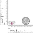thumbnail image 3 of Gem Stone King 10K White Gold Ring Oval Pink Moissanite Diamond (0.97 Cttw), 3 of 4