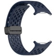 thumbnail image 4 of [Azul Medianoche] Adecuado para Galaxy Watch Ultra 7 47 Mm Correa Hebilla Plegable Magnética Con Orificio Silicona Transpirable (azul), 4 of 9