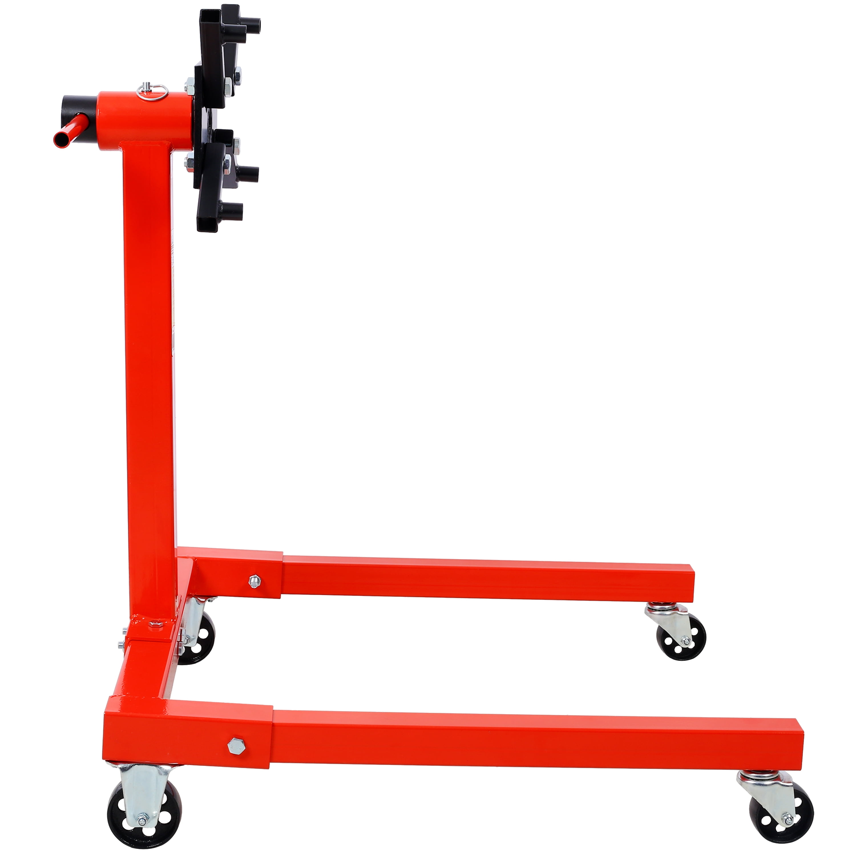 Acpouw Engine Stand, 1500 LBS Motor Stand with 4 Wheels, 360 Degree Rotating Head & 4 Adjustable Arms,Metal Engine Holder for Garage, Auto Repair, Red