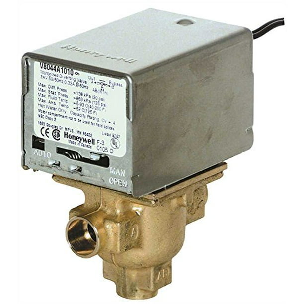 Honeywell V8044E1003 Honeywell Zone Valve 1/2 In Swt, 3 Way, 24 Volt