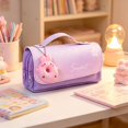 thumbnail image 3 of Cute Unisex Pencil Case Basic Stationery Storage Organizer for Office Home Study D, 3 of 5