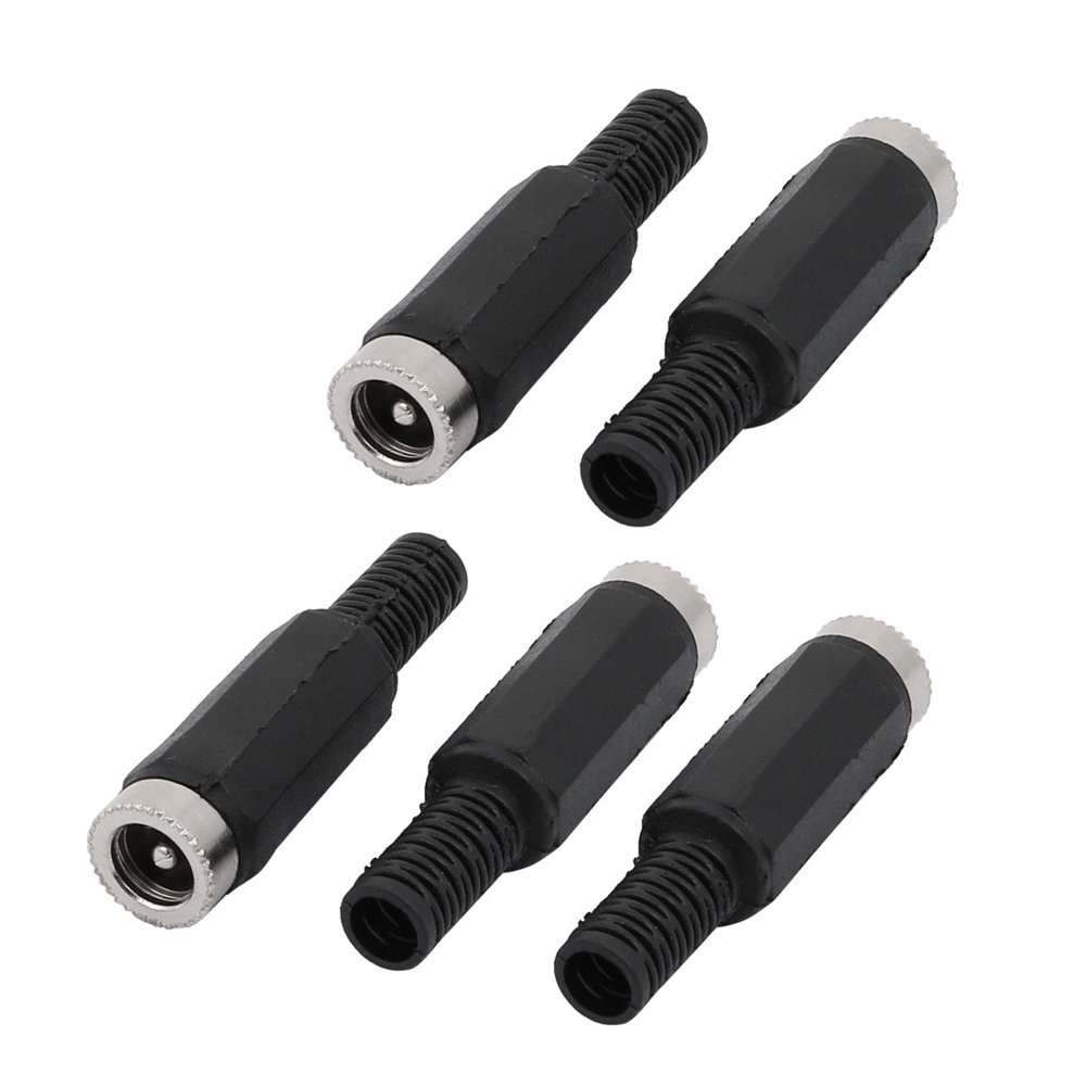 5 Pcs 2.1mm x 5.5mm Female DC Power Socket Jack Connector Adapter