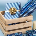 thumbnail image 7 of HOMERAL Hanukkah Wrapping Paper Roll Set- 17 X 120 in Per Roll(42.5 sq.ft.ttl.) Navy Blue with Metallic Shine, 7 of 7