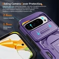 thumbnail image 4 of Rugged Phone Case for Google Pixel 11 / 11 Pro, Military Grade Shockproof Cover with Sliding Camera Lens Protector, 2-Way Kickstand, Anti-Slip, Heavy Duty Full-Body Drop Protection ﻿,Purple, 4 of 8