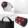 thumbnail image 4 of Fotbe Snowflakes On A Buffalo Plaid Laundry Basket with Handles, Waterproof Large Laundry Hamper, Wash Bag for Corner Dorm, Rolling Laundry Basket with Handles-Small, 4 of 8