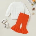 thumbnail image 3 of Tiny Cutey Toddler Baby Girl Pumpkin Halloween Clothes Outfuts Long Sleeve Sweatshirt Top Pants Set,6-12M, 3 of 6