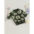 thumbnail image 3 of xiaxaixu Chandail d'Automne pour Bébé Fille Imprimé Fleuri Col Rond Chandail en Molleton Manches Longues Pulls Vêtements Automne Hiver, 3 of 8