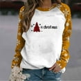 thumbnail image 2 of YOIAVAIOY Women Lightweight Sweatshirts Merry Christmas Sweatshirt Long Raglan Sleeve Holiday Pullover, 2 of 5