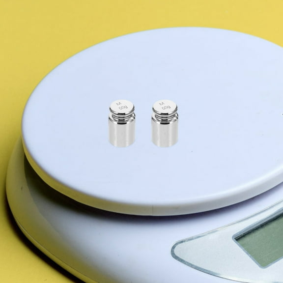 WHAMVOX 50g Small Calibration Weight Jewelry Scale Weight Scientific Weights for Precision Calibration Digital and Balance Scales Silver