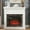 White, variant on Topcobe Electric Fireplace with Mantel,fireplace mantel surround with 23" Fireplace Insert, Adjustable Flame, Remote Control, Fireplace TV Console for Living Room, White