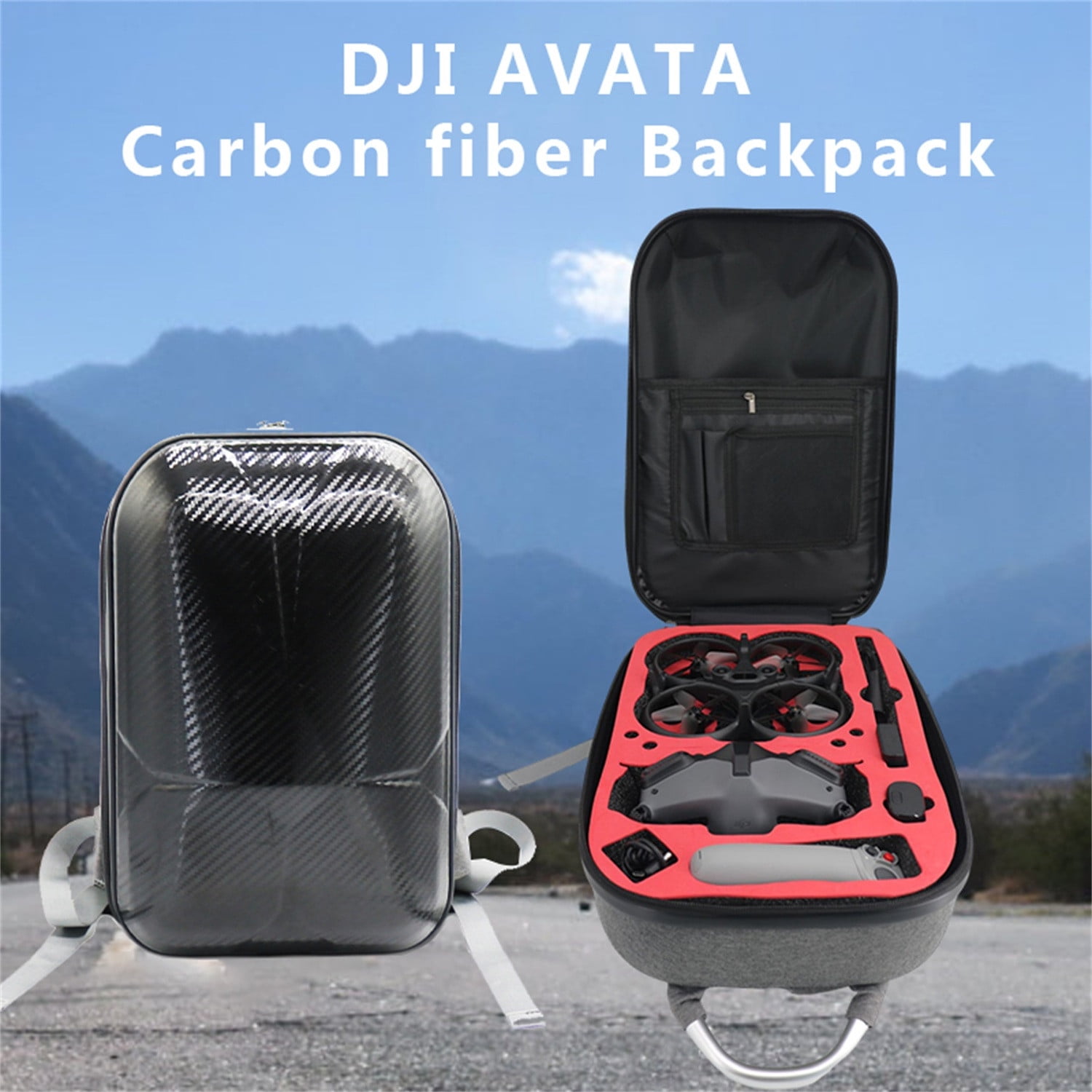 Carbon Fiber Hard Shell Storage Bag For DJI Avata Drone - Walmart.com