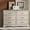3-Light Gray, variant on FANRAL 9 Drawers Dresser for Bedroom,Wood Rustic Storage Cabinet Chest of Drawers,Farmhouse Large Drawers with Metal Handles,Black Dresser
