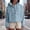 Light Blue, variant on Women's Denim Hoodies Half Button Pullover Sweatshirts Fall Winter Fashion Long Sleeve Tops Loose Hooded Casual Streetwear Shirts with Pocket