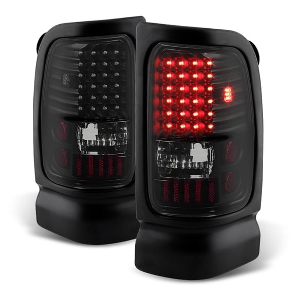 Black Smoke 1994-2001 Dodge Ram 1500 94-02 Ram 2500 3500 LED Tail Lights Lamps