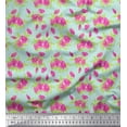 thumbnail image 1 of Soimoi Polyester Georgette Fabric Geometric Design,Leaves & Floral Artistic Print Fabric by the Yard 42 Inch Wide, 1 of 1