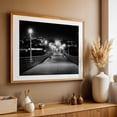 thumbnail image 5 of The Pier & Manhattan Beach Boulevard B&W - Los Angeles California Photography Black and White Nightlife Cityscape Boardwalk Street Photography Bridge Unframed Wall Art Print 40 x 60 inches, 5 of 7