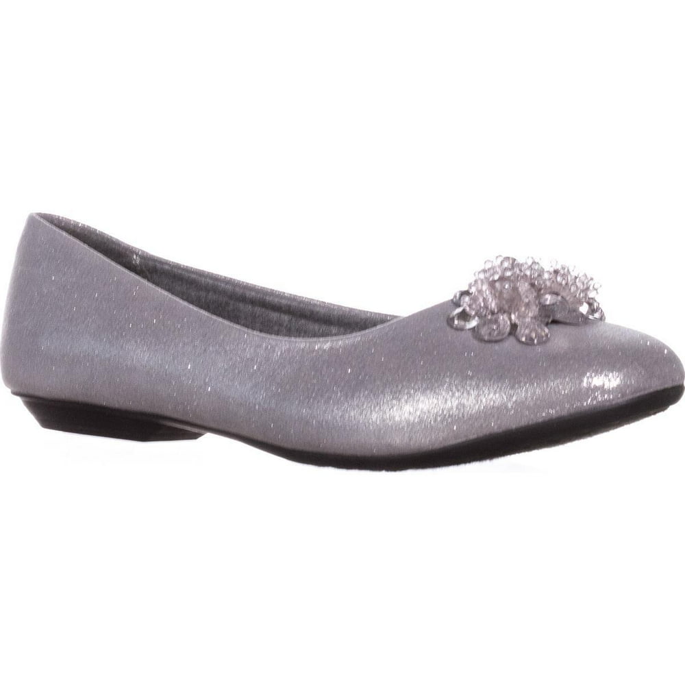 pewter ballerina flats
