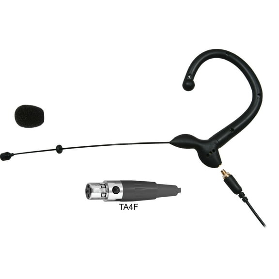 Black Color Lightweight Omnidirectional Microphone for Presentations with SHU (TA4F) Connector Plug