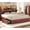 Cherry Brown, variant on Twin Size Bed Frame, Farmhouse Wooden Platform Twin Bed with Storage Headboard Bookcase and 11'' Under-bed Storage Drawers Gray