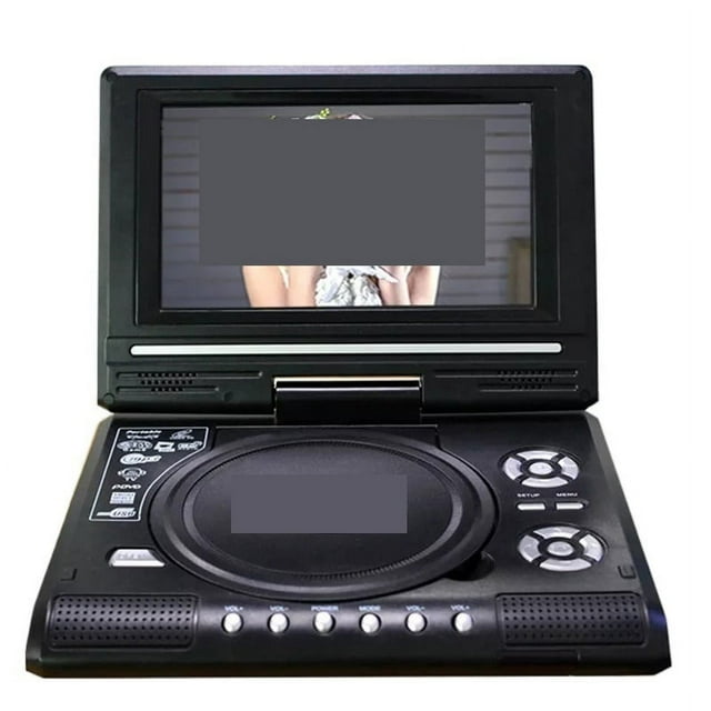 Lecteur DVD Portable 9.8 Pouces pour Maison Voiture Lecteur de Jeu VCD TV Adaptateur Radio USB Support Radio FM, Écran Haute Résolution