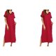 thumbnail image 2 of Guardurnaity Camisones y camisones de mujer: ropa de dormir cómoda para camisones y camisones de mujer Manga de camisón rojo XL rojo SG 2piezas, 2 of 6
