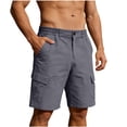 thumbnail image 6 of cfhntfmh Men's Casual Cargo Shorts Stretch Elastic High Waist Work Short with Multi Pockets Lightweight Summer Outdoor Shorts, 6 of 7