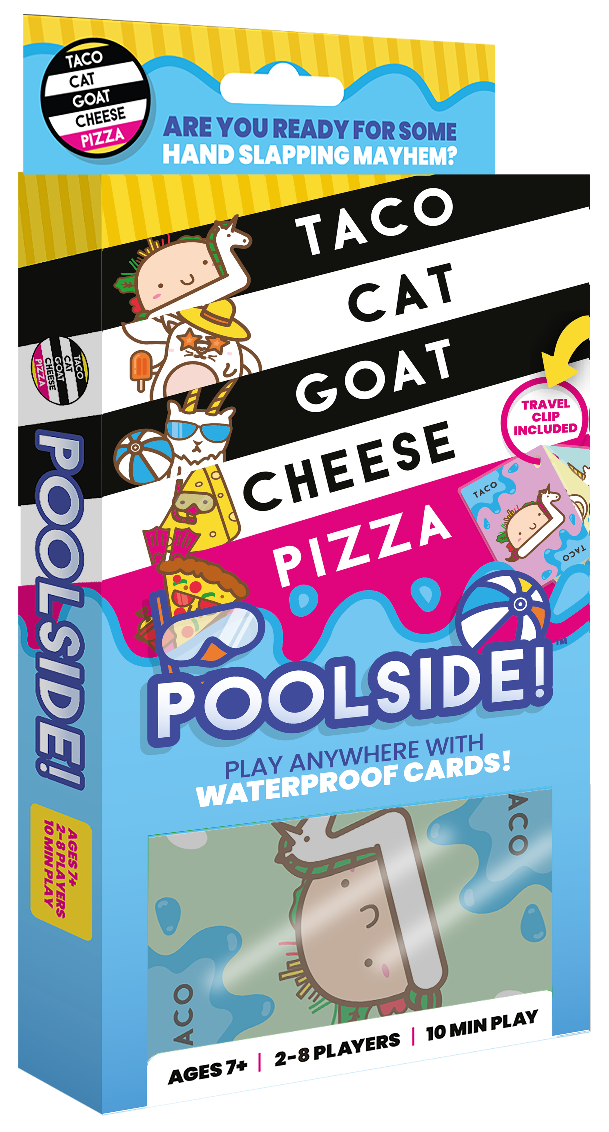 Taco Cat Goat Cheese Pizza Pool Edition Waterproof Card Game