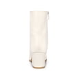 thumbnail image 4 of Unique Bargains Women's Square Toe Side Zip Block Heel Ankle Boots Cream (Size 6.5), 4 of 8