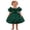 a-Dark Green6453, variant on FINALGANG Baby Girls Solid Color Bodice Dress Puff Sleeves 3D Rose Flower Decor Tulle Skirt Princess Formal Dress For Party Daily Wear Green 12-18 Months