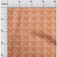 thumbnail image 1 of oneOone Polyester Lycra Orange Fabric Geometric Bandhani Craft Projects Decor Fabric Printed By The Yard 56 Inches Wide, 1 of 4
