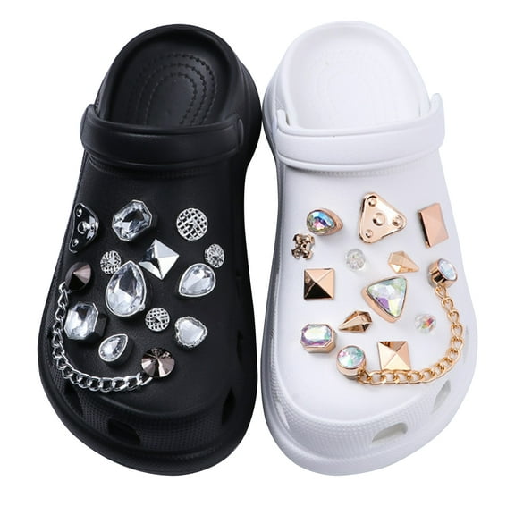 24PCS Lovely Shoe Charms for Shoes,Bling Bling Crystal Diamond Shoe Charms for Ladies,Jewelry Fashion Shoe Decoration Charms Fits Clog Sandals,Girls Gift by