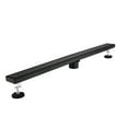 thumbnail image 5 of Linear Shower Drain with Removable Quadrato Pattern Grate, 304 Stainless Shower Drain Included Hair Strainer and Leveling Feet, 5 of 9