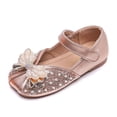 thumbnail image 3 of Drindf Girls Sparkle Princess Dress Shoes with Pearl Toddler Kids Wedding Party Flower Mary Jane Shoes Elegant Non Slip Ballet Flats, 3 of 9