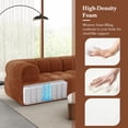thumbnail image 6 of Christopher Knight Home Luxury 122" L-Shaped Sectional Sofa, Right-Facing Chaise Lounge, Orange, 6 of 8