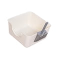 thumbnail image 4 of Inodoro para mascotas con parte abierta, caja de arena para gatos, bandeja de cama para gatos resistente, fácil de limpiar, caja de arena par, 4 of 8