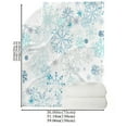 thumbnail image 5 of [Hypoallergenic Snowflake Throw] Hypoallergenic Snowflake Pattern Throw Blanket - Stain Resistant, All-Season Multipurpose Flannel Knit, Digital Print Polyester, 5 of 5