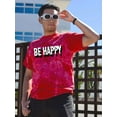 thumbnail image 2 of Be Happy Quote Tie Dye Crystal Men -Image by Shutterstock, Male Medium, 2 of 4