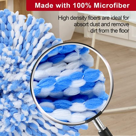 [3 Pack] Haomacro Mop Replace Heads Compatible with O Cedar RinseClean 2-Tank System  Spin Mop Refill Heads Replacements  Easy to Replace  Microfiber  Machine Washable