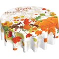 thumbnail image 1 of Fall Round Tablecloth 60 Inch Thanksgiving Tablecloth Waterproof Polyester Washable Table Cover with Autumn Leaf and Pumpkin Pattern Table Cloth for Kitchen Dining Room Picnic Patio Party, 1 of 6