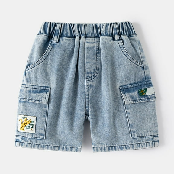 Shadoumai Kids Shorts Boys Animal Print Elastic Waistband Cotton Jogger Shorts Active Teen Shorts Toddler Boy Summer Clothes